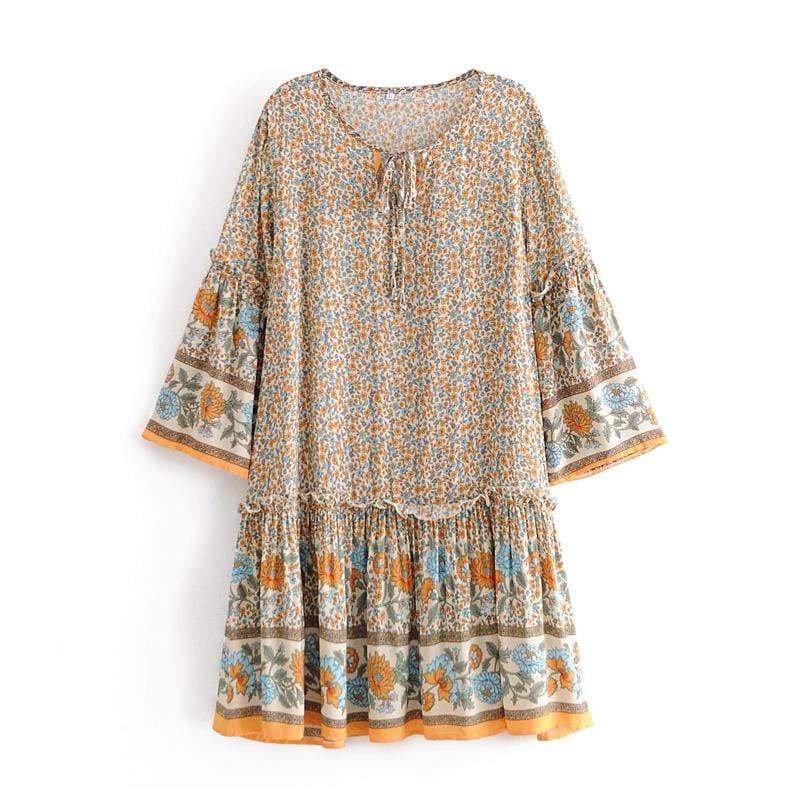 Alora Vintage Floral Mini Dress