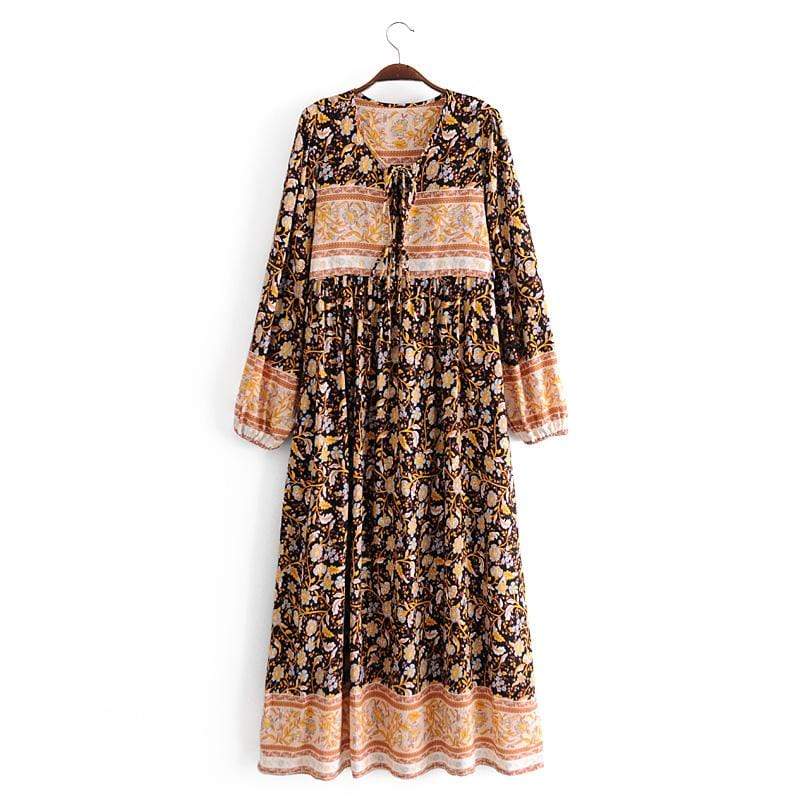 Aviana Vintage Floral Maxi Dress