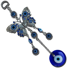 Blue Evil Eye Butterfly Charm