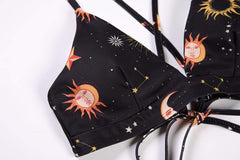 Celestial Print Bikini Set