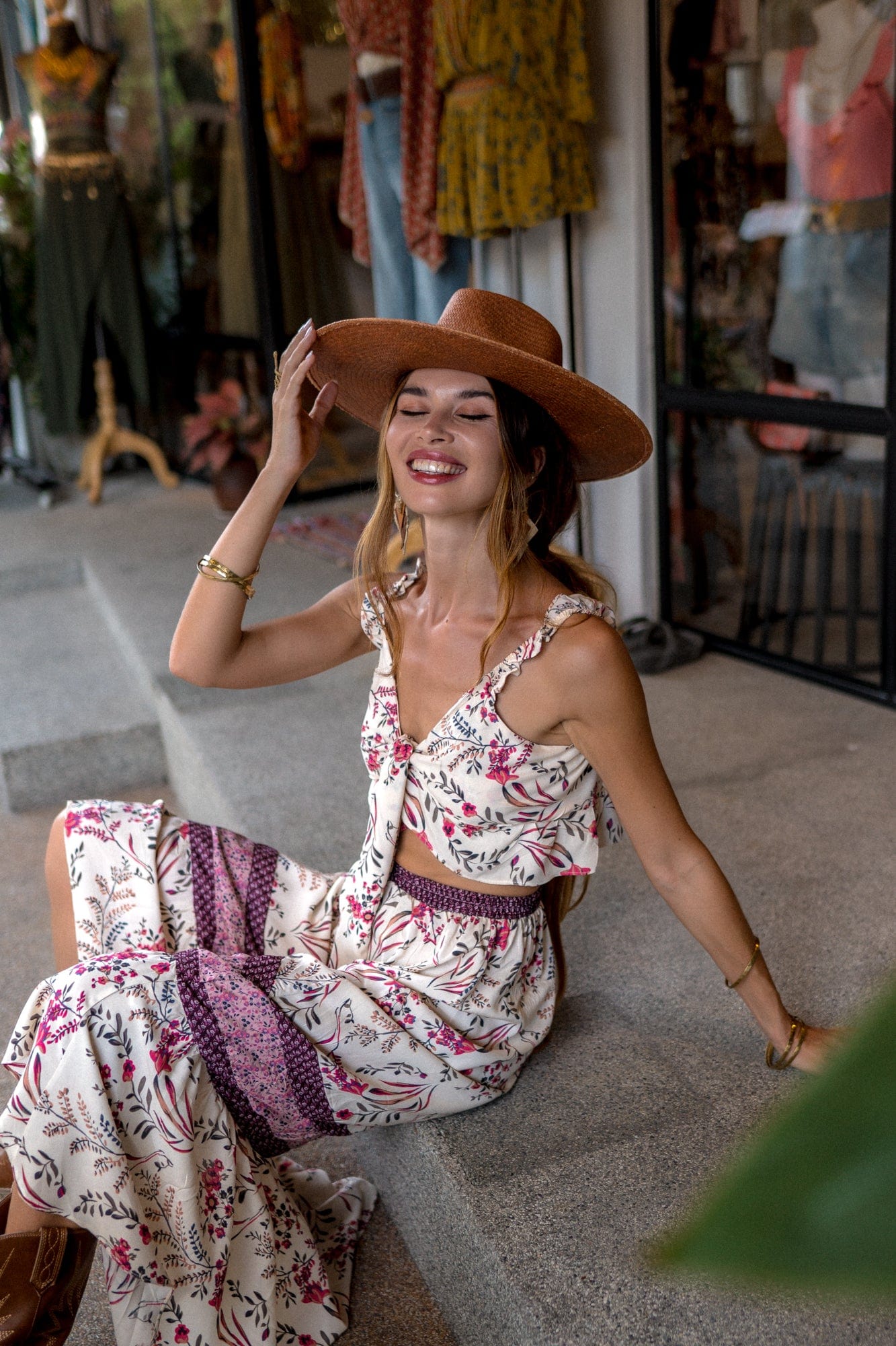 Dreamer Top & Skirt Set in Pink