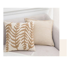 Embroidery Leaves Cushion Covers