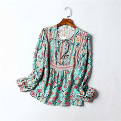 Enid Green Blouse