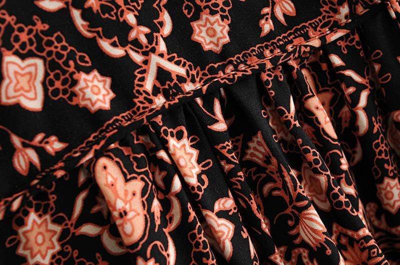 Ethnic Floral Maxi Dress