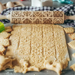 Festive Embossed Rolling Pin