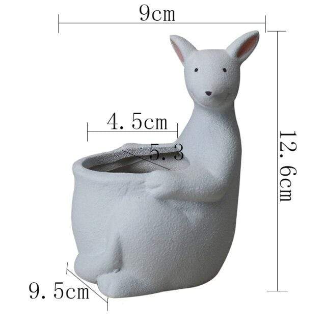 Kangaroo Ceramic Flower Pot