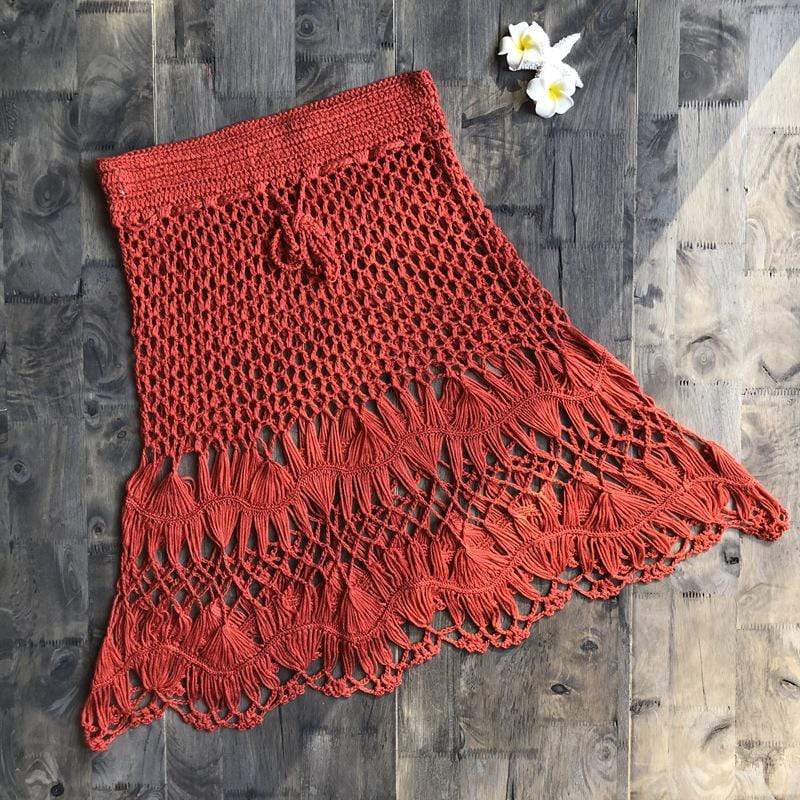Hand Woven Boho Mini Skirt