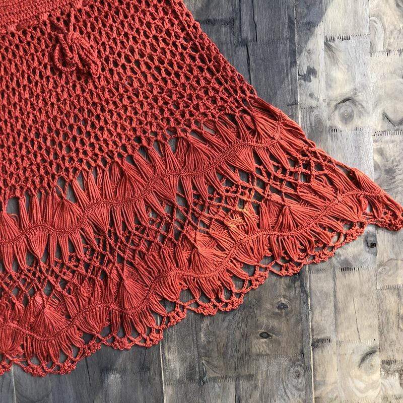 Hand Woven Boho Mini Skirt