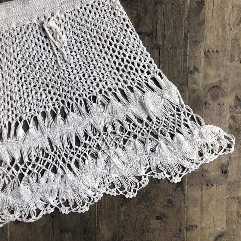 Hand Woven Boho Mini Skirt