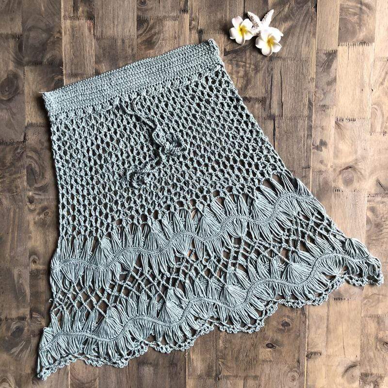 Hand Woven Boho Mini Skirt