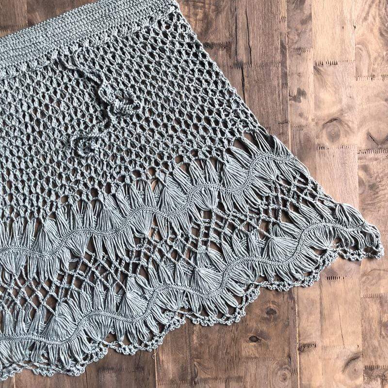 Hand Woven Boho Mini Skirt
