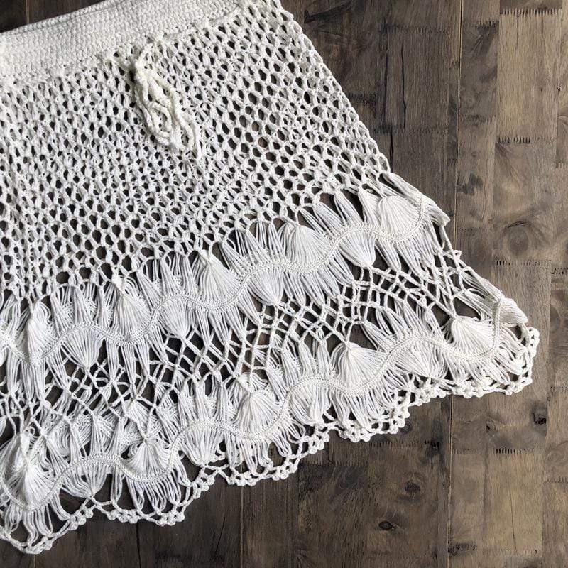 Hand Woven Boho Mini Skirt