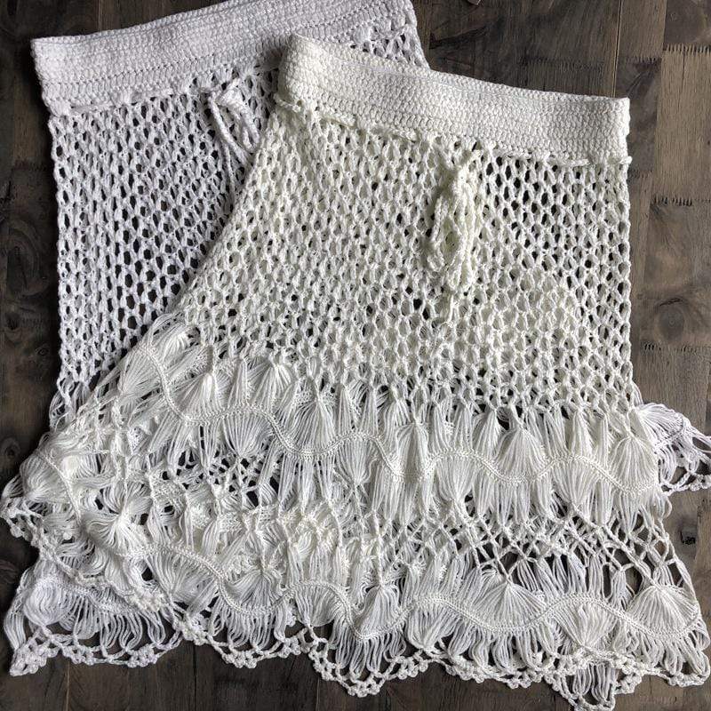 Hand Woven Boho Mini Skirt