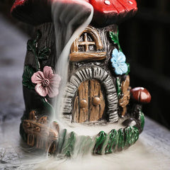 Mushroom House Incense Burner