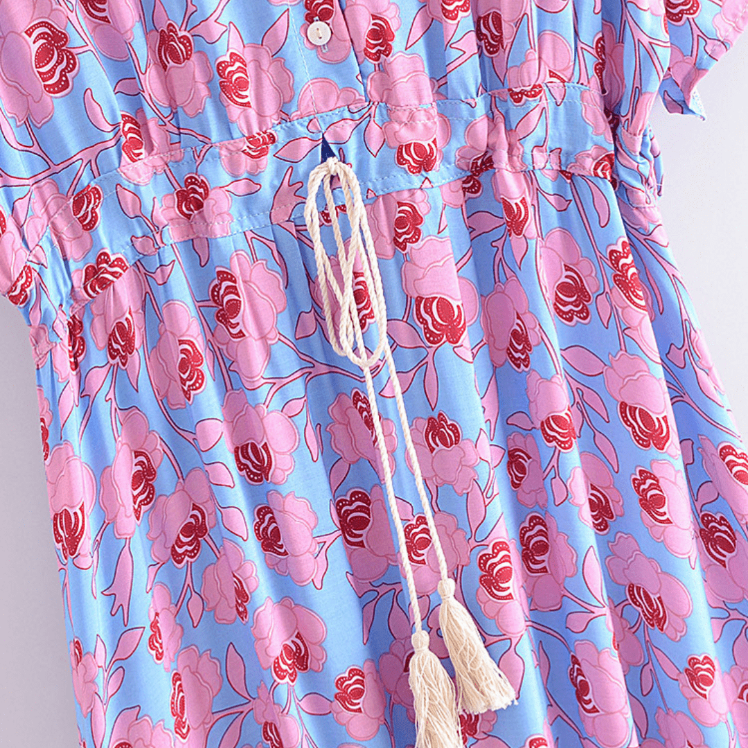 Indigo Boho Maxi Dress