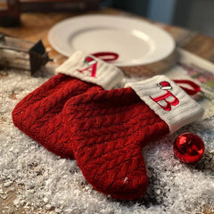 Initial Cable Knitted Stockings