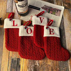 Initial Cable Knitted Stockings