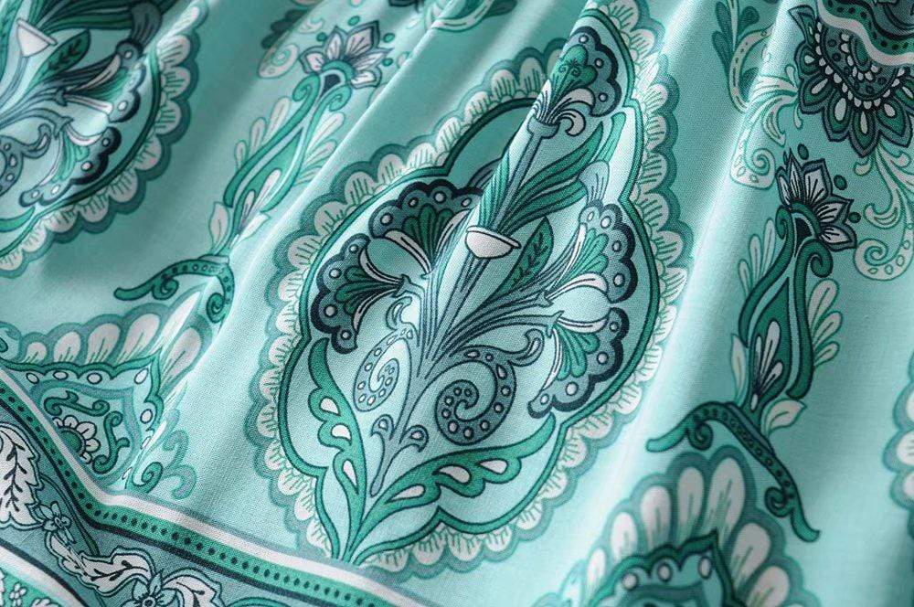 Jasmine Green Floral Maxi Dress