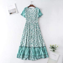 Jasmine Green Floral Maxi Dress