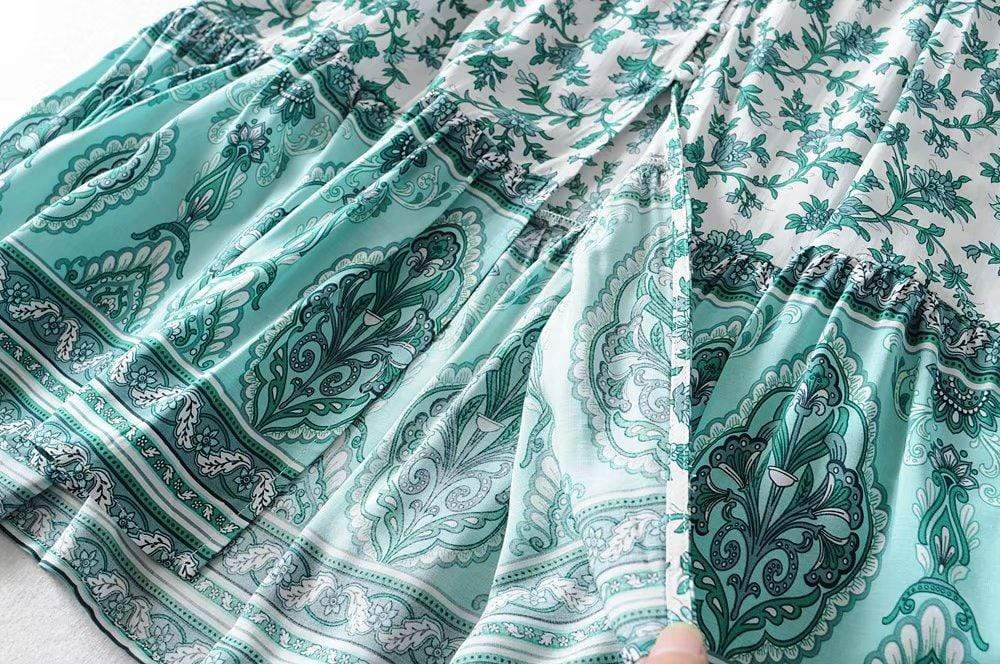 Jasmine Green Floral Maxi Dress
