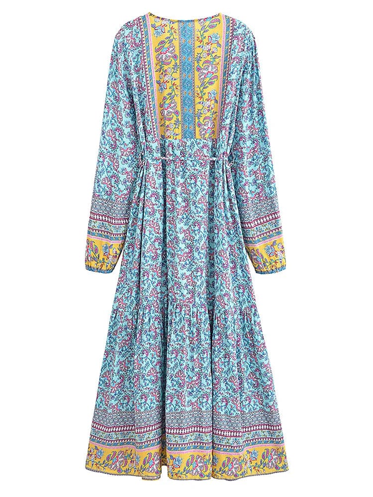 Juniper Floral Maxi Dress In Blue