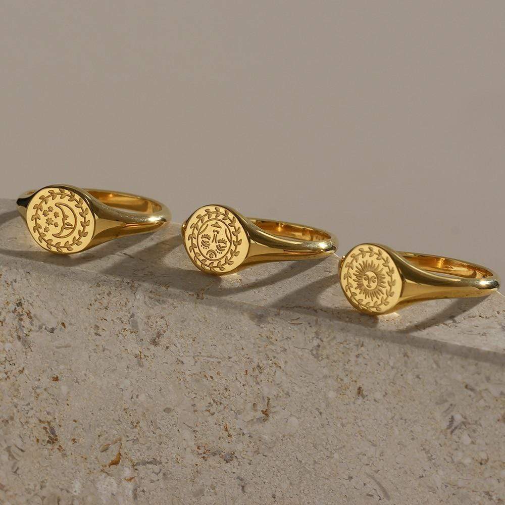 Love By The Moon Signet Ring