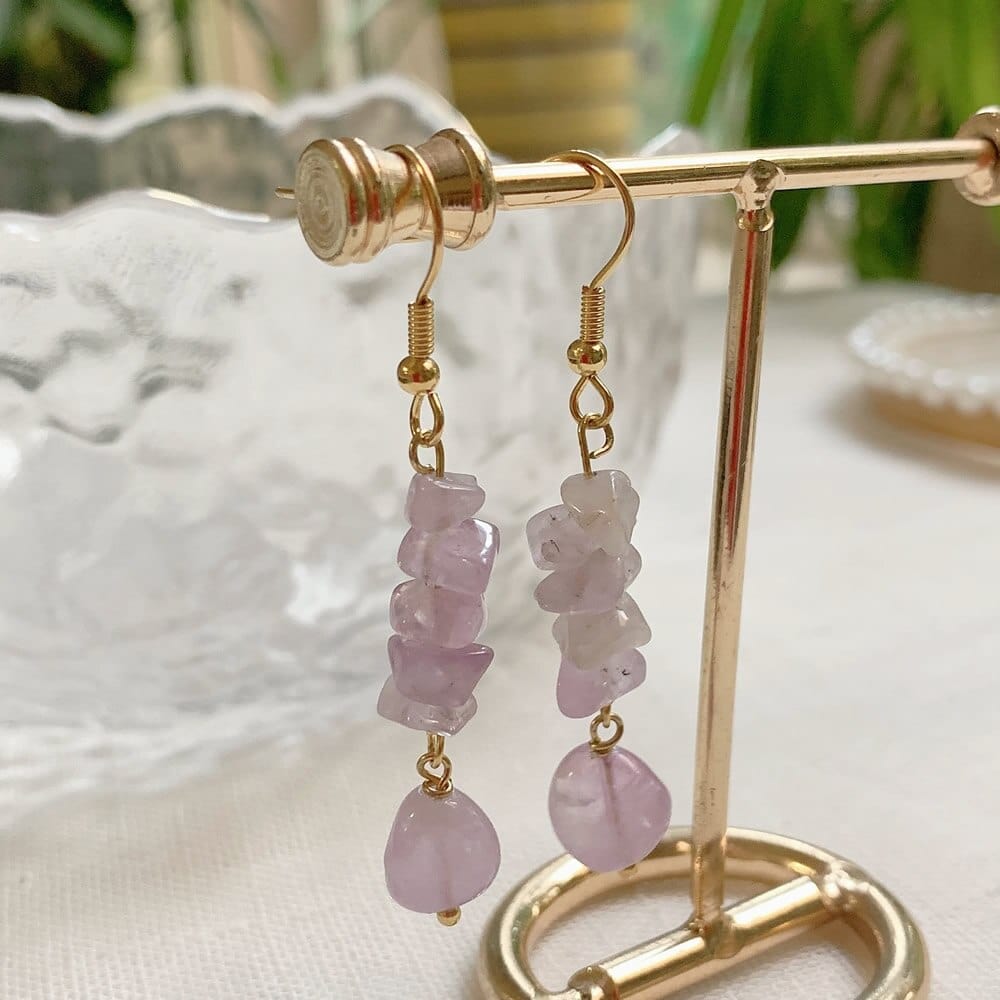 Long Crystal Drop Earrings