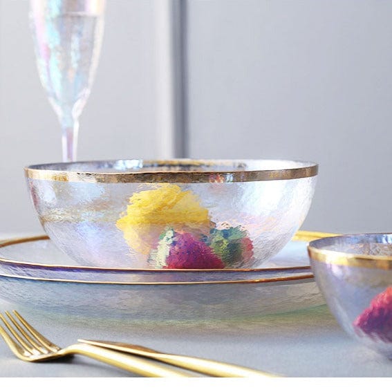 Rainbow Glass Dinner Tableware Set