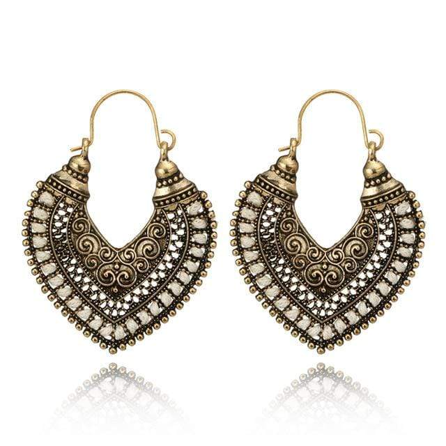 Boho Heart Drop Earrings