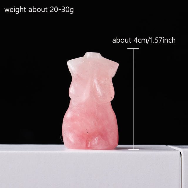 Rose Quartz Female Silhouette Crystal