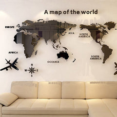 3D World Map Wall  Stickers