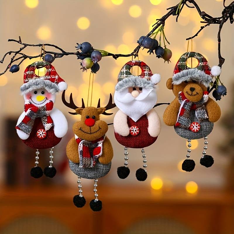 Christmas Tree Ornaments Set of 4