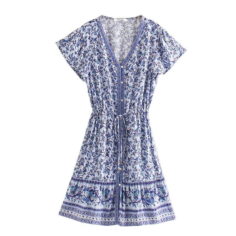 Amaryllis Floral Mini Dress