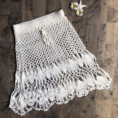 Hand Woven Boho Mini Skirt