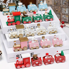 Wooden Christmas Train Decoration