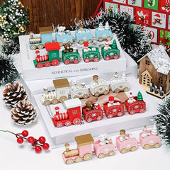 Wooden Christmas Train Decoration