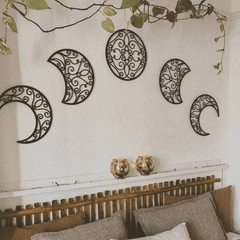 Wooden Moonphase Wall Art