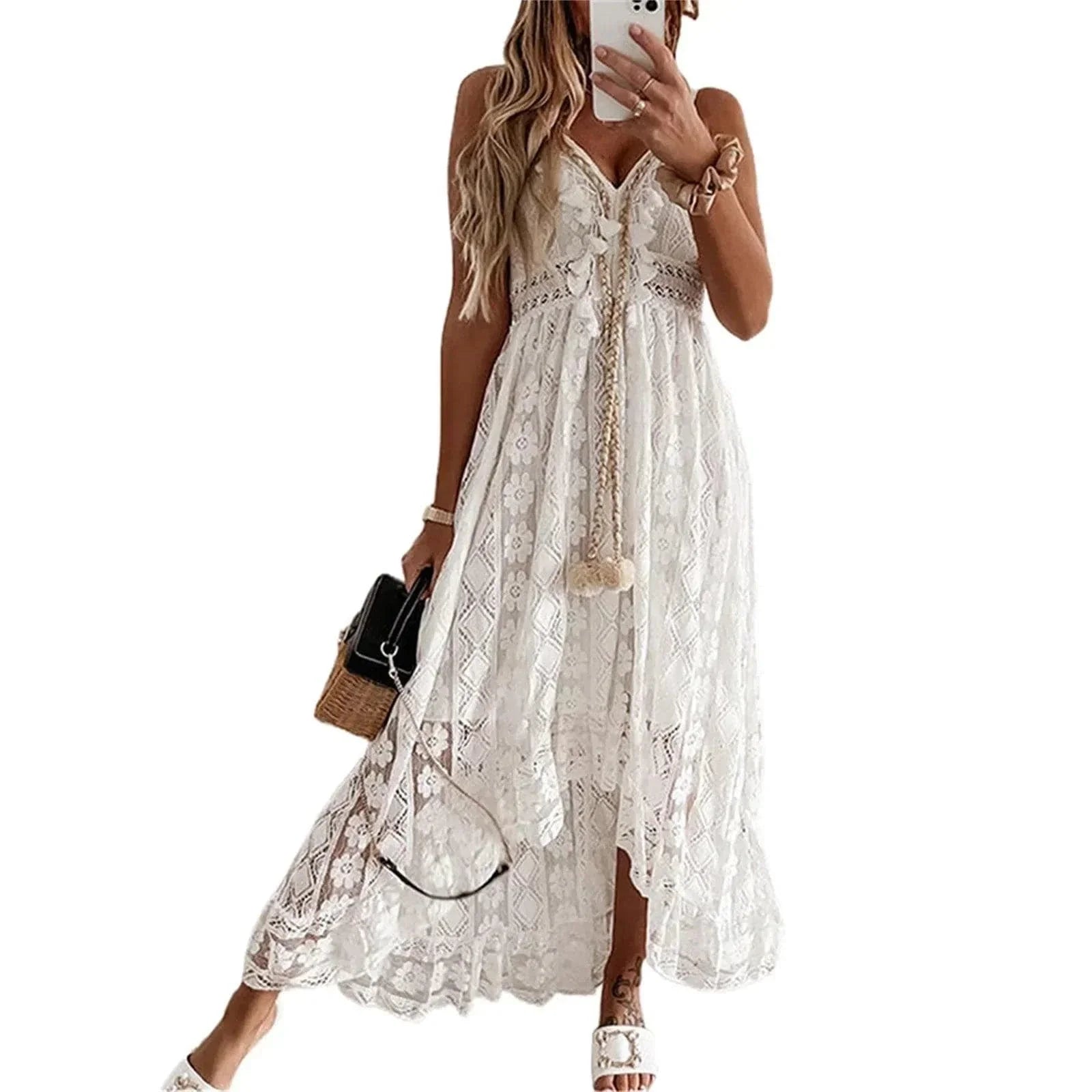Women's Cotton Boho Chic Maxi Dress