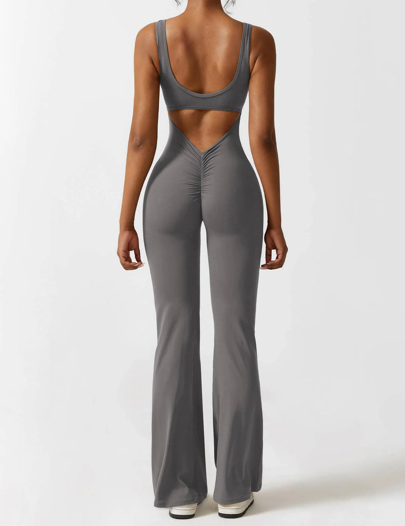 Elodie V-Back Flared Jumpsuit