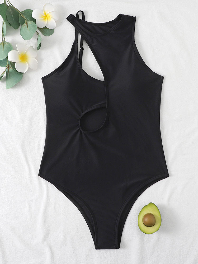 Sleeveless Cut Out One Piece Swimsuits