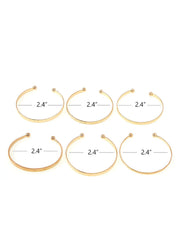 Six Piece Minimalist Open Upper Bracelets