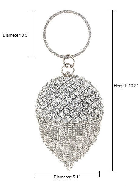 Rhinestone Tassels Ball Handbags