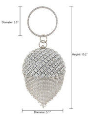 Rhinestone Tassels Ball Handbags