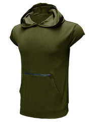 Mens Short Sleeve Hooded Pullovers