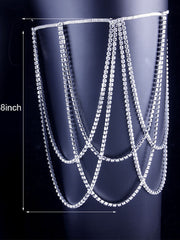 Rhinestone Multilayer Leg Chain