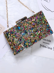 Sequins Glitter Chain Cuboid Crossbody Bags