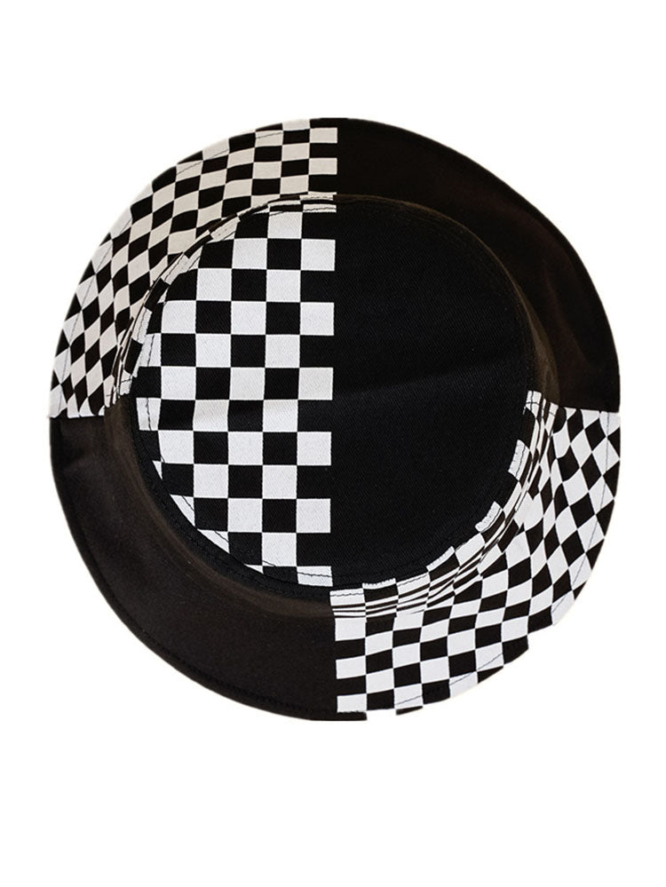 Checkerboard Patchwork Bucket Hat