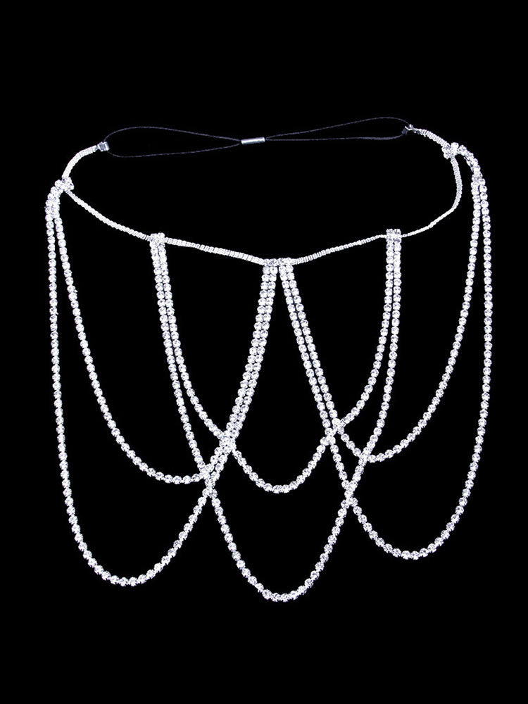 Rhinestone Multilayer Leg Chain