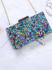 Sequins Glitter Chain Cuboid Crossbody Bags