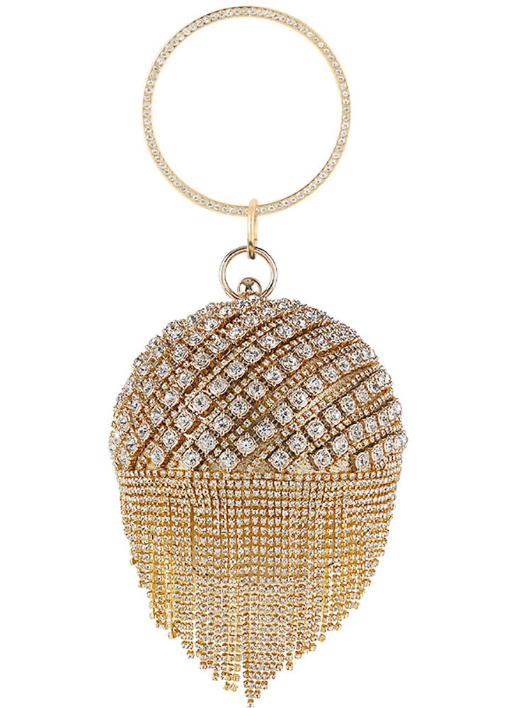 Rhinestone Tassels Ball Handbags